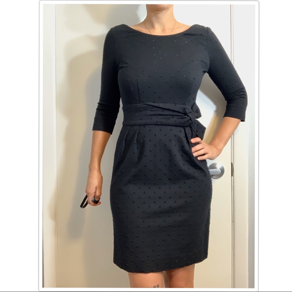 Kate Spade black on black polka dot dress